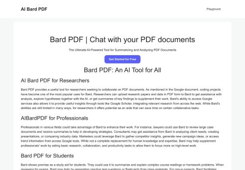  AI Bard PDF  ⎸ pdf 챗봇