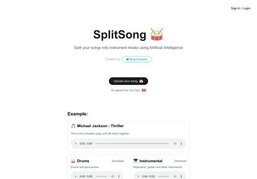 SplitSong ⎸ 트랙 분리